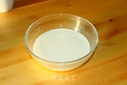 Make Peach-cara pudding step 1