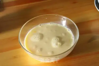 Make Peach-cara pudding step 2