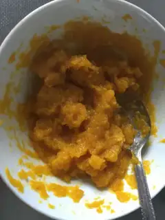 Make Pumpkin eggcake step 1
