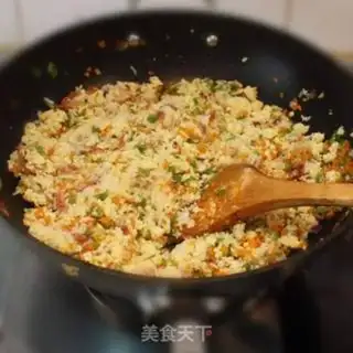 Make Soybean bacon fried rice step 5