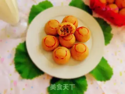 Make Five for the red moon cake step 26