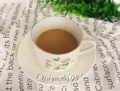 Make Coffee with flowers step 3