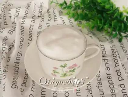 Make Coffee with flowers step 5