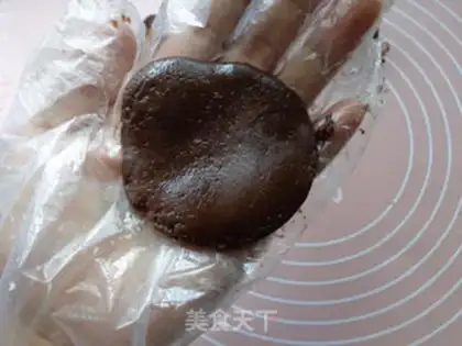 Make Chocolate coconut mooncake step 9