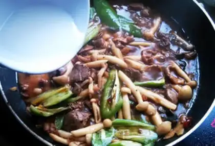 Make Chicken and sea mushrooms step 10