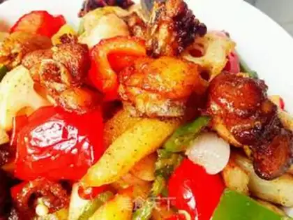Make Spicy dry chicken step 10