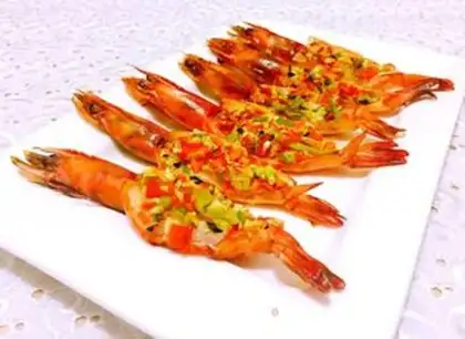 Make Garlic back shrimp step 16
