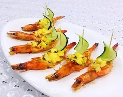Make Garlic back shrimp step 18