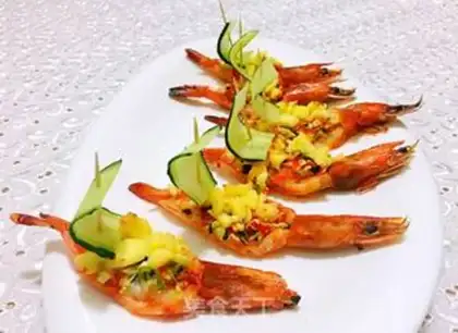 Make Garlic back shrimp step 19