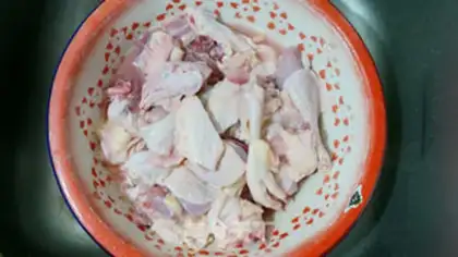 Make Chicken tofu dry step 1