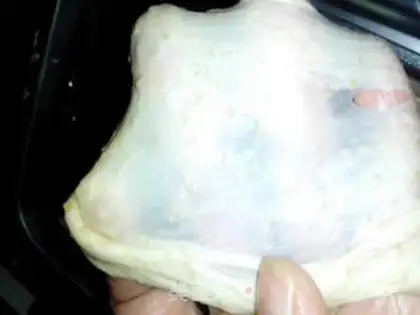 Make Heart jam bread step 1