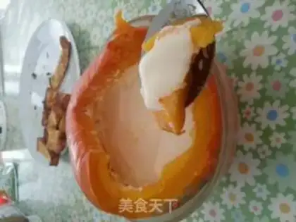 Make Milk pudding pumpkin step 4