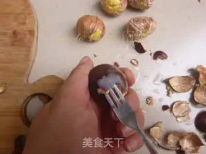 Make Poached chestnuts step 1