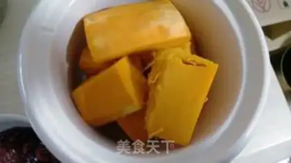 Make Pumpkin with red bean congee step 2