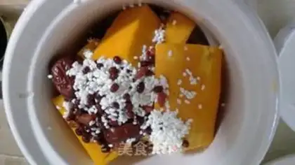 Make Pumpkin with red bean congee step 3