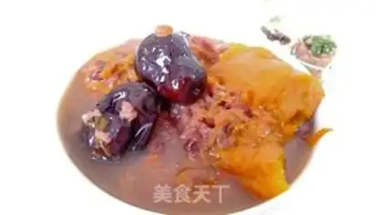 Make Pumpkin with red bean congee step 6