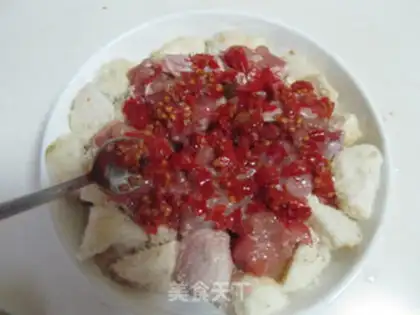 Make Pirecup chicken leg steaming taro step 5