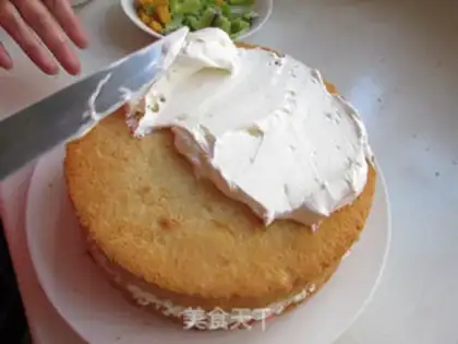 Make Little cream cake step 13