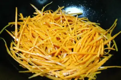 Make Bean peeled carrots step 2