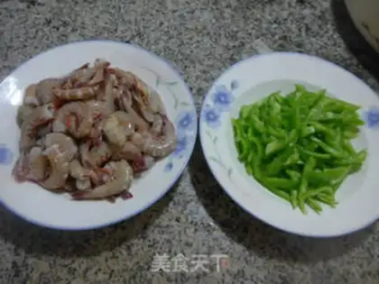 Make Pry pepper fried shrimp step 0