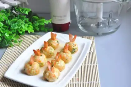 Make Vegetable shrimp balls step 8
