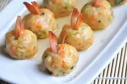 Make Vegetable shrimp balls step 10