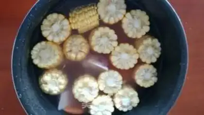 Make Corn carrot fan bones step 3