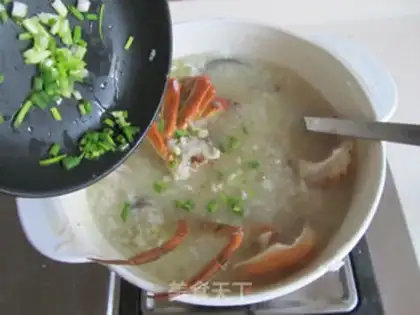 Make Crab congee step 8