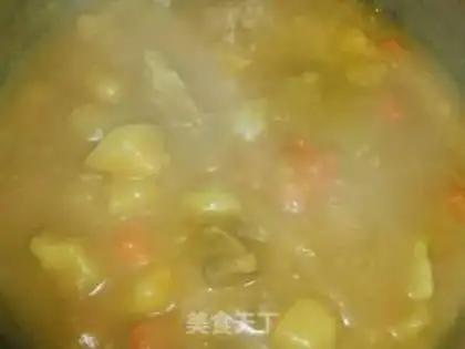 Make Curry beef rice step 5