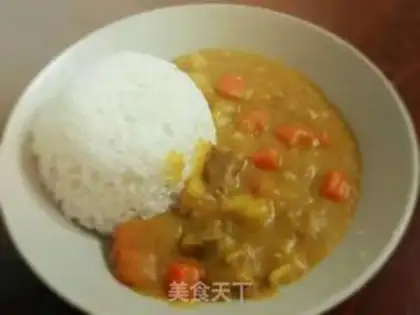 Make Curry beef rice step 6