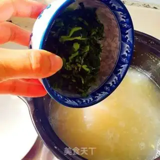 Make Little cabbage corn porridge step 5
