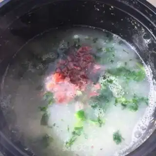 Make Little cabbage corn porridge step 6