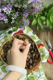 Make Take off the chestnut skin step 2