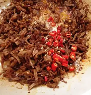 Make Spicy hands tore beef step 15
