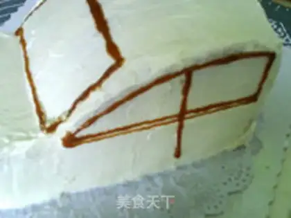 Make A flower cake step 21
