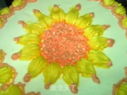 Make Scratches and sunflowers step 13
