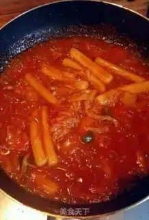 Make Hot fried rice cake step 8