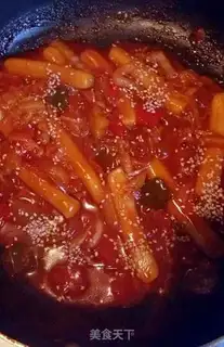 Make Hot fried rice cake step 9
