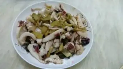 Make The ink is fried with pickles step 5