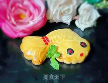 Make Goldfish bean mooncake step 12