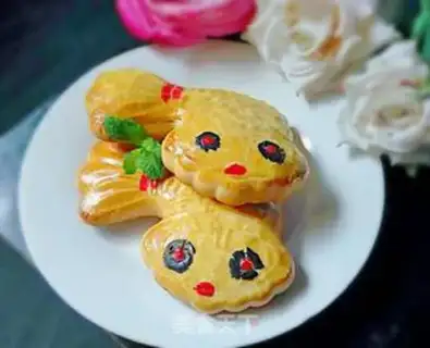 Make Goldfish bean mooncake step 13