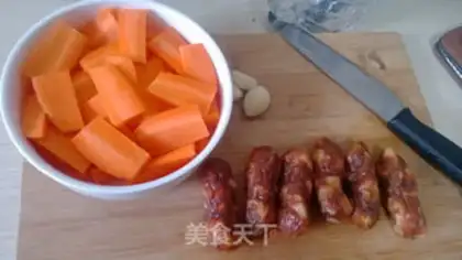 Make Carrot sausages, bean rice step 0