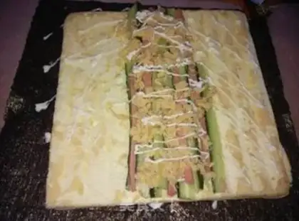 Make Japanese Spring roll cake step 7