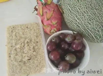 Make The fruit and the rice step 0