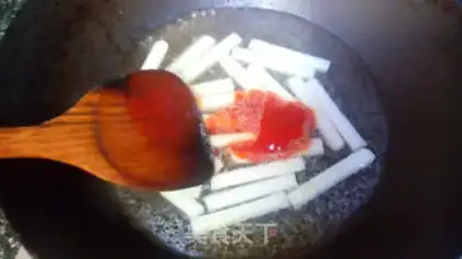 Make Hot fried rice cake step 2