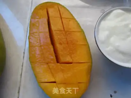 Make Mango pellets of yogurt step 7