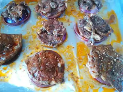 Make Black pepper onion roast beef step 6