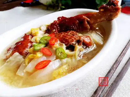 Make A duck-cooked cabbage soup step 9