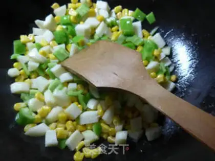 Make Pyramid, white corn step 8