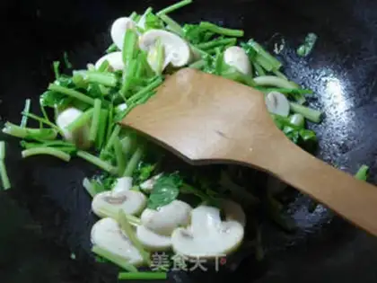 Make Celery fried mushrooms step 5